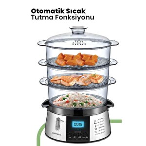 Biofit Led Ekranlı 120 Dakika Zaman Ayarlı 10 Lt Dijital Buharlı Pişirici Gm7268d
