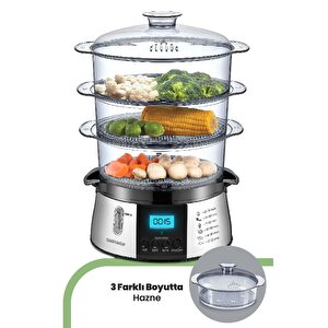 Biofit Led Ekranlı 120 Dakika Zaman Ayarlı 10 Lt Dijital Buharlı Pişirici Gm7268d