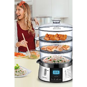 Biofit Led Ekranlı 120 Dakika Zaman Ayarlı 10 Lt Dijital Buharlı Pişirici Gm7268d