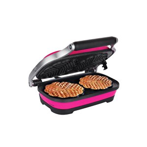Vintage Waffle Makinesi Double Barbie Pembe