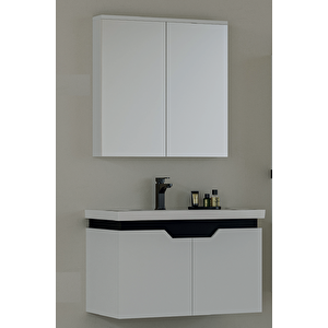 Kea Luna Banyo Dolab Takimi Beyaz 85 Cm