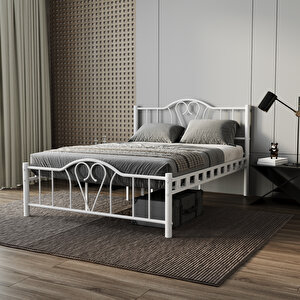 Orkide Çift Kişilik Ferforje Metal Karyola 140x190 140x190 cm