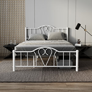 Orkide Çift Kişilik Ferforje Metal Karyola 140x190 140x190 cm