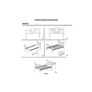 Argimo Orkide Çift Kişilik Ferforje Metal Karyola 140x190