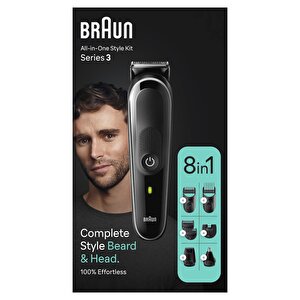 Braun Series 3 Mgk3440 Hepsi Bir Arada Şekillendirme Seti, 8’i 1 Arada Erkek Bakım Kiti