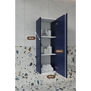 Erguvan Laci̇vert Demonte 120 Cm  Banyo Boy Dolabi