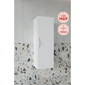 Erguvan Beyaz Demonte 120 Cm  Banyo Boy Dolabi