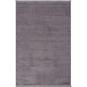 Vetrina 3604 Antrasit Yumuşak Doku Halı Kilim Salon Mutfak Kesme Yolluk Dokuma Makine Halı 120x350 cm