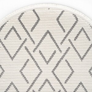 Cool Halı Vetrina 3609 Krem Yumuşak Doku Halı Kilim Salon Mutfak Kesme Yolluk Yuvarlak Makine Halı