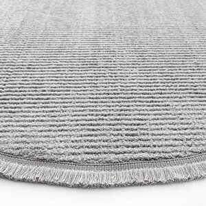 Cool Halı Vetrina 3603 Gri Yumuşak Dokulu Halı Kilim Salon Mutfak Kesme Yolluk Yuvarlak Makine Halı
