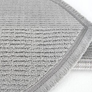 Cool Halı Vetrina 3603 Gri Yumuşak Dokulu Halı Kilim Salon Mutfak Kesme Yolluk Yuvarlak Makine Halı