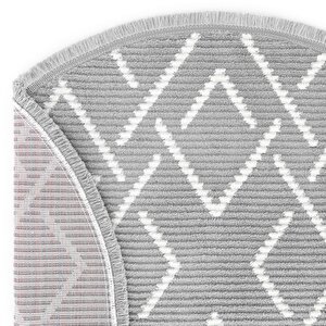 Cool Halı Vetrina 3605 Gri Yumuşak Dokulu Halı Kilim Salon Mutfak Kesme Yolluk Dokuma Makine Halısı