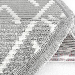 Cool Halı Vetrina 3605 Gri Yumuşak Dokulu Halı Kilim Salon Mutfak Kesme Yolluk Dokuma Makine Halısı