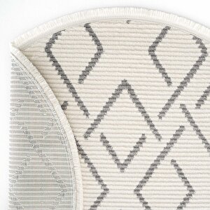 Cool Halı Vetrina 3609 Krem Yumuşak Doku Halı Kilim Salon Mutfak Kesme Yolluk Yuvarlak Makine Halı