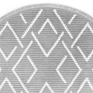 Cool Halı Vetrina 3605 Gri Yumuşak Dokulu Halı Kilim Salon Mutfak Kesme Yolluk Dokuma Makine Halısı