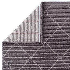 Cool Halı Vetrina 3606 Antrasit Yumuşak Dokulu Halı Kilim Salon Kesme Yolluk Dokuma Makine Halısı