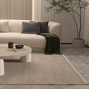 Vetrina 3602 Vizon Yumuşak Doku Halı Kilim Salon Mutfak Kesme Yolluk Dokuma Makine Halısı 120x180 cm
