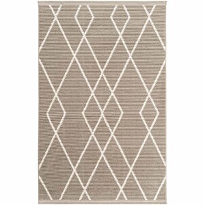Vetrina 3608 Vizon Yumuşak Dokulu Halı Kilim Salon Mutfak Kesme Yolluk Dokuma Makine Halı 160x230 cm