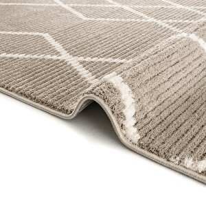 Cool Halı Vetrina 3608 Vizon Yumuşak Dokulu Halı Kilim Salon Mutfak Kesme Yolluk Dokuma Makine Halı