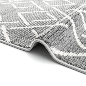Cool Halı Vetrina 3605 Gri Yumuşak Dokulu Halı Kilim Salon Mutfak Kesme Yolluk Dokuma Makine Halısı