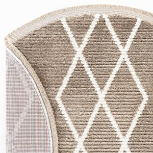 Cool Halı Vetrina 3608 Vizon Yumuşak Doku Halı Kilim Salon Mutfak Kesme Yolluk Dokuma Makine Halısı