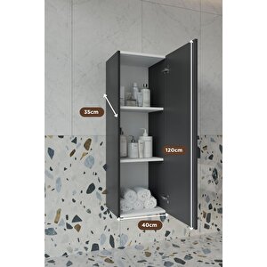 Erguvan Antrasi̇t Demonte 120 Cm  Banyo Boy Dolabi