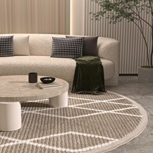 Vetrina 3608 Vizon Yumuşak Doku Halı Kilim Salon Mutfak Kesme Yolluk Dokuma Makine Halısı 80x800 cm