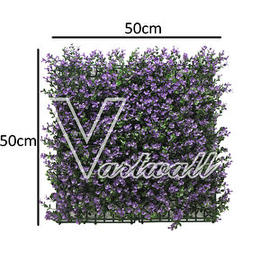 V-artwall Yapay Dikey Bahçe Dekoratif Duvar Kaplama Paneli Mor 50*50cm