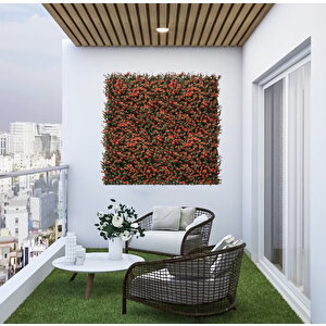 V-artwall Yapay Dikey Bahçe Dekoratif Duvar Kaplama Paneli Kırmızı 50*50cm
