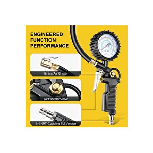 Basınç Göstergeli Lastik Şişirme 0-220psi/0-16bar