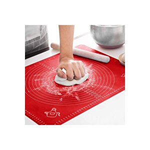 Pratik Siyah Fırınlanabilir Büyük Boy Silikon Hamur Açma Ve Pişirme Matı Silpatı 65 X 45cm