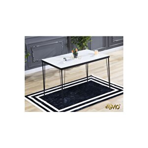 70x110 Ezgi 4 Kişilik Yemek Masası Takımı-mutfak Masası Takımı-beyaz