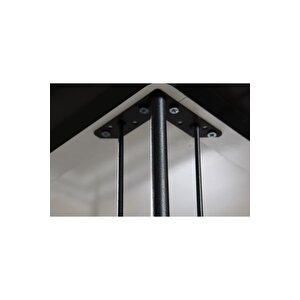 80x120 Mera 4 Kişilik Yemek Masası Takımı-mutfak Masası Takımı-beyaz Oval Kenar