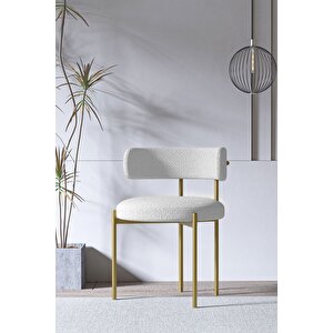 West Beyaz Ptt Ayak 80x160 Yemek Masası Mutfak Masası Masa Sandalye Takımı(kadi̇fe Kumaş)