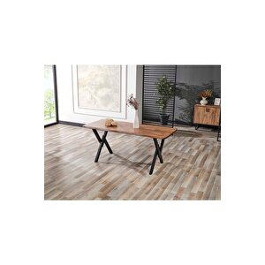 Asel 80x180 Doğal Kütük 6 Sandalyeli Mutfak Masası Takımı-yemek Masası Takımı- Doğal Kütük Ağacı