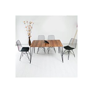 Home Yonca Tel Kafes 4 Kişilik Tel Ayaklı Stork Masa Sandalye Takımı