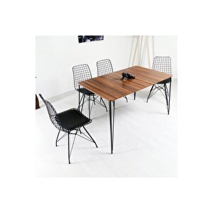 Home Yonca Tel Kafes 4 Kişilik Tel Ayaklı Stork Masa Sandalye Takımı