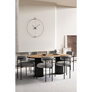 Vienna Teddy Sandalye 80x180 Yemek Masası Mutfak Masası 6 Kişilik Masa Sandalye Takımı