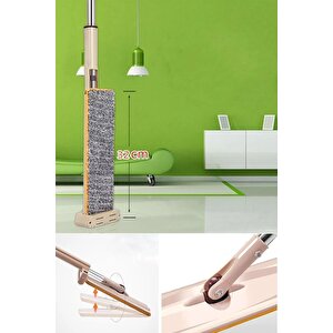 Kendinden Sıkmalı Mikrofiber Mop Kendini Temizleyen Mop Yedek Bez Hediyeli