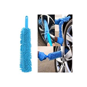 3'lü Araba Temizleme Seti Mikrofiber Şönil - 3'lü 50x50 Ultra Pamuklu Bez- Teleskopik Çek Çek