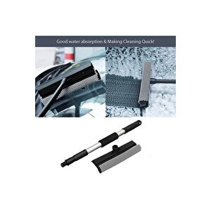 3'lü Araba Temizleme Seti Mikrofiber Şönil - 3'lü 50x50 Ultra Pamuklu Bez- Teleskopik Çek Çek