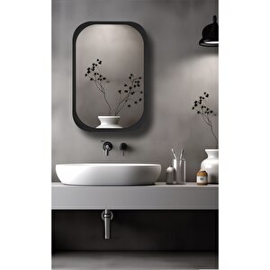 Side (si̇yah) 40x70cm /banyo Dolabı Aynalı / Lavabo Üstü Dolap / Banyo Düzenleyici / Aynalı Dolap