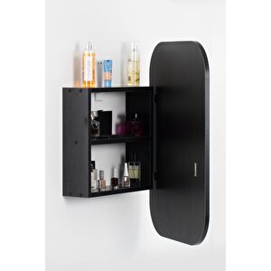 Side (si̇yah) 40x70cm /banyo Dolabı Aynalı / Lavabo Üstü Dolap / Banyo Düzenleyici / Aynalı Dolap