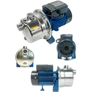 Bakır Sargı Krom Dişli Şanzıman 1hp İnox Paslanmaz Çelik Gövde 8mt Kendinden Emişli 72mt Dik Basar