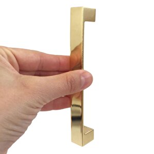 Bihter Düz Kulp 128 Mm Altın Mutfak Kulpu Çekmece Dolap Kapak Kulbu Metal  Mobilya Dolabı Kulpları