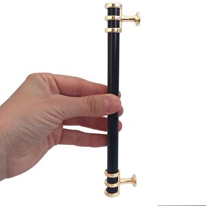 15 Adet Sarmaşık Kulp Siyah Altın Gold 160 Mm Kulp Mobilya Mutfak Dolabı Çekmece Dolap Kapak Kulpu Kulbu Metal Kulpları