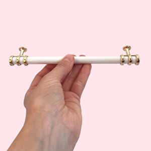15 Adet Sarmaşık Kulp Beyaz Altın Gold 160 Mm Kulp Mobilya Mutfak Dolabı Çekmece Dolap Kapak Kulpu Kulbu Metal Kulpları