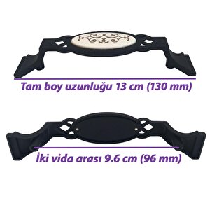 15 Adet Palmiye Kulp Siyah 96 Mm Kulp Mobilya Mutfak Dolabı Çekmece Dolap Kapak Kulpu Kulbu Metal Kulpları