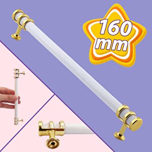 Sarmaşık Kulp Beyaz Altın Gold 160 Mm Kulp Mobilya Mutfak Dolabı Çekmece Dolap Kapak Kulpu Kulbu Metal Kulpları