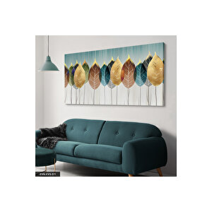 Renkli Yapraklar Tek Parça Kanvas  Canvas Tablo 65x100 cm